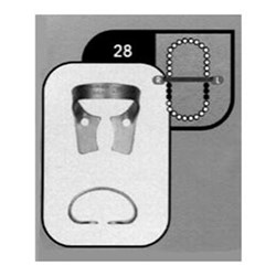 HuFriedyGroup Satin Steel Rubber Dam Clamp - #28 - Lower Molars