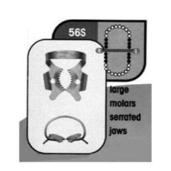 HuFriedyGroup Satin Steel Rubber Dam Clamp - #56S - Upper Molars