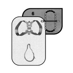 HuFriedyGroup Satin Steel Rubber Dam Clamp - #6 - Anterior