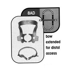HuFriedyGroup Satin Steel Rubber Dam Clamp - #8AD - Molars