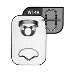 HuFriedyGroup Satin Steel Rubber Dam Clamp - #W14A - Molars
