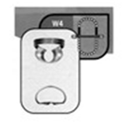 HuFriedyGroup Satin Steel Rubber Dam Clamp - #W4 - Small Upper Molars