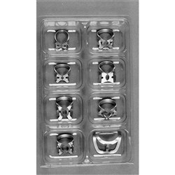 HuFriedyGroup Satin Steel Rubber Dam Clamp - Set of 8