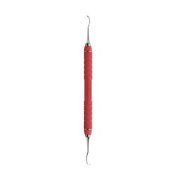 HuFriedyGroup Sickle Scaler - #204SD - Double Ended - #C8 Resin 8 Colour Handle - Red