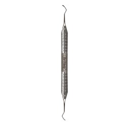 HuFriedyGroup Columbia University Curette - #13/14 - Double Ended - #6 Satin Steel Handle
