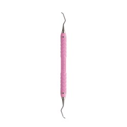 HuFriedyGroup Columbia University Curette - #2R/2L - #C8 Resin 8 Colour Everedge Handle - Pink