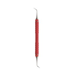 HuFriedyGroup Nevi Scaler - #2 Posterior - Double Ended - #C8 Resin 8 Colour Everedge Handle - Red