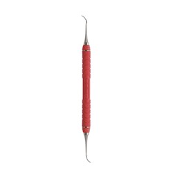 HuFriedyGroup Nevi Scaler - #3 Posterior - Double Ended - #C8 Resin 8 Colour Everedge Handle - Red