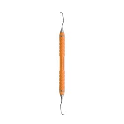 HuFriedyGroup Gracey Scaler - #11/12 Rigid - Double Ended - #C8 Resin 8 Colour Everedge Handle - Orange