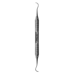 HuFriedyGroup Indiana University Scaler - #IU17/18 - Double Ended - #6 Satin Steel Handle
