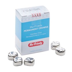 HuFriedyGroup Stainless Steel Permanent Molar Crowns - Lower - 6LR3, 5-Pack