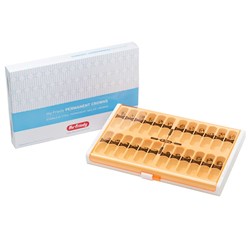 HuFriedyGroup Stainless Steel Permanent Molar Crowns - Introductory Kit, 24-Pack