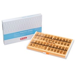 HuFriedyGroup Stainless Steel Permanent Molar Crowns - Master Kit, 96-Pack