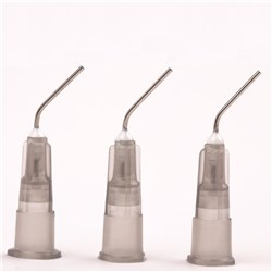 Henry Schein Prebent Dispensing Tips - 22 Gauge - Gray, 100-Pack