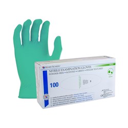 Henry Schein Criterion Gloves - Nitrile - Non Sterile - Powder Free - Green Tea Scented - Large, 100-Pack