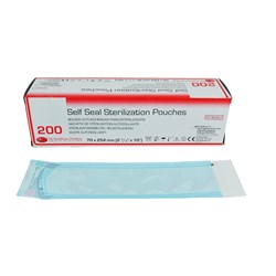 DE Self Seal Sterilisation Pouches - 70mm x 254mm, 200-Pack
