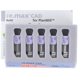 Ivoclar IPS e.max CAD for PlanMill - LT - Shade A2 I12, 5-Pack