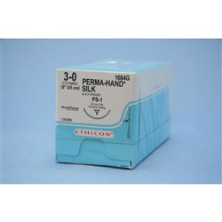 Johnson & Johnson Suture Ethicon Silk, 24mm, 3/0, PS1, 3/8 Circle Reverse Cut, 12-Pack