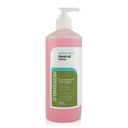 Schulke Microshield Handrub - 70% Ethanol 0.5% Chlorhexidine - 500ml with Pump