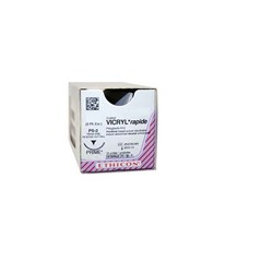 Johnson & Johnson Suture Ethicon Vicryl Rapid, 11mm, P1 6/0, 3/8 Circle Reverse Cut, 12-Pack