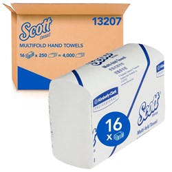 Kimberly-Clark Scott Interfold Slimtowel - 24 x 23.5cm - 200 sheets, 16-Pack
