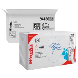 Kimberly-Clark WYPALL L30 - Grab n Clean Tissue Wipers - Blue - 42 x 24cm - 75 Wipers per Box, 10-Pack