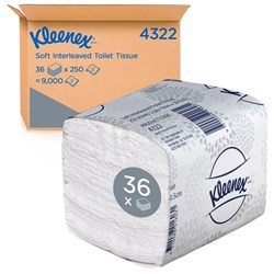 Kimberly-Clark Kleenex Toilet Tissue - 2ply - Executive - 250 sheets, 36-Pack