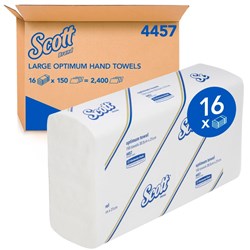 Kimberly-Clark Scott Optimum Towel - Large - 30.5 x 21cm - 150 sheets per Pack, 16-Pack
