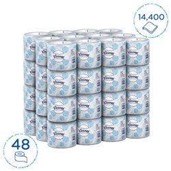 Kimberly-Clark Kleenex Executive Toilet Roll - 2ply - 300 sheets, 48-Pack