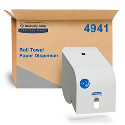 Kimberly-Clark Roll Towel Dispenser - White - Compatible with most towels
