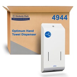 Kimberly-Clark Metal Towel Dispenser for 4456 and 4457 - White and Grey Metal