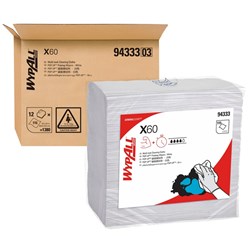 Kimberly-Clark WYPALL X60 - Pop Up Wipes - White Cloth - 23 x 42.5cm, 115-Pack