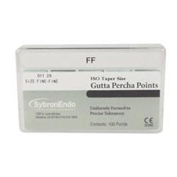 Kerr Accessory Gutta Percha Points - Tapered - Fine Fine, 100-Pack