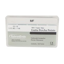 Kerr Accessory Gutta Percha Points - Tapered - Medium Fine, 100-Pack