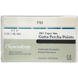 Kerr Accessory Gutta Percha Points - Tapered - Fine Medium, 100-Pack