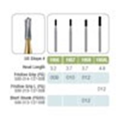 Kerr Jet Tungsten Carbide Bur - 1970-010 - Dome Taper Cross Cut - High Speed, Friction Grip (FG), 5-Pack