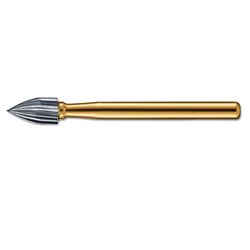 Kerr Jet Tungsten Carbide Bur - 7108-023 - Flame Trim and Finish - High Speed, Friction Grip (FG), 5-Pack