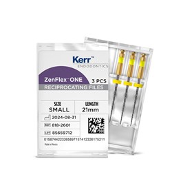 Kerr ZenFlex One - Reciprocating NiTi File - .20/.06/21mm, 3-Pack