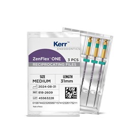Kerr ZenFlex One - Reciprocating NiTi File - .35/.06/31mm, 3-Pack