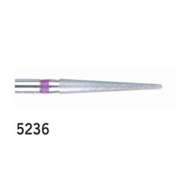 Kerr Diamond Bur - BluWhite  - 773R - Regular Flat End Taper - High Speed, Friction Grip (FG), 5-Pack