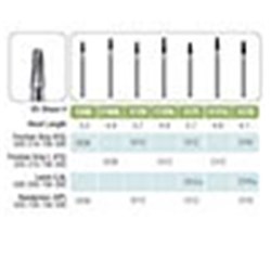 Kerr Jet Tungsten Carbide Bur - 1172-016 - Taper Round Fissure - Latch Type (LA), 5-Pack