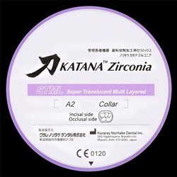Katana Zirconia Disc - STML - Shade A2 - Collar - 22mm/98.5mm