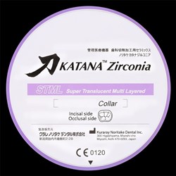 Katana Zirconia Disc - STML - Shade A3.5 Collar - 22mm/98.5mm