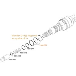 KaVo O-Ring for MiltiFlex LUX Coupling - 6.65x0.8, Black, 10-Pack
