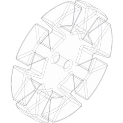 Morita Safety Memo Disk - Translucent, 100-Pack Stops and Dispenser