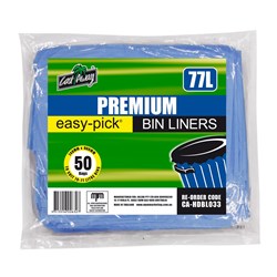 Cast Away Garbage Bags - 740 x 900mm - Blue, 50-Pack