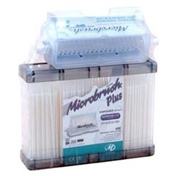 Young Innovations Microbrush Plus - Disposable Applicators - Tray Refills - Superfine - White, 400-pack and Dispenser