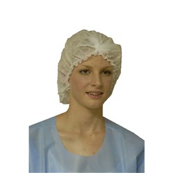 Med-Con Bouffant Caps - White, 250-Pack