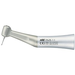 NSK Stainless Steel Contra Angle Handpiece - FX25M - 1:1 - Push Chuck - Non-Optic - External Spray