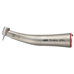 NSK Ti-Max Titanium Contra Angle Handpiece - Z85L - Minature Head - 1:5 - Red Band - Push Chuck - Optic - Single Spray